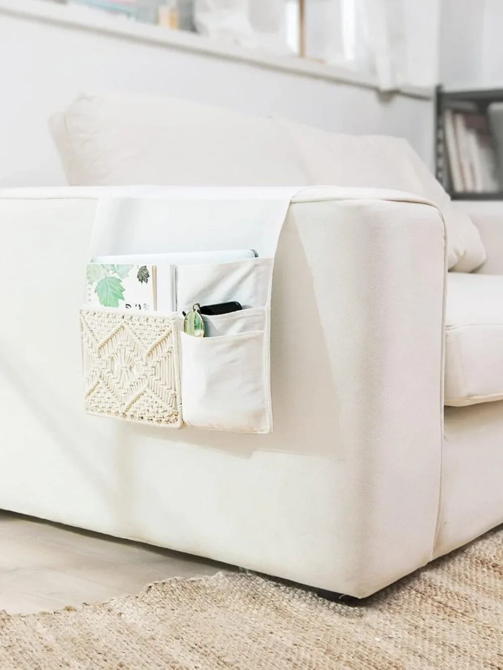 Boho Macrame Couch/Bedside Caddy